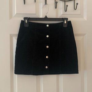 Forever 21 black corduroy mini skirt